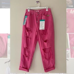 S. O. N. G. CLASSIC MOM JEAN Relaxed Hip and Thigh 24" Ankle Grazer Length NWT